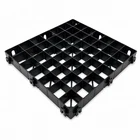 Heavy Duty Ground Grid Base Panels 500x500x40mm - Black Grass Driveway & Shed Base