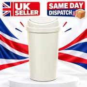 51L Cream Swing-Top Waste Bin