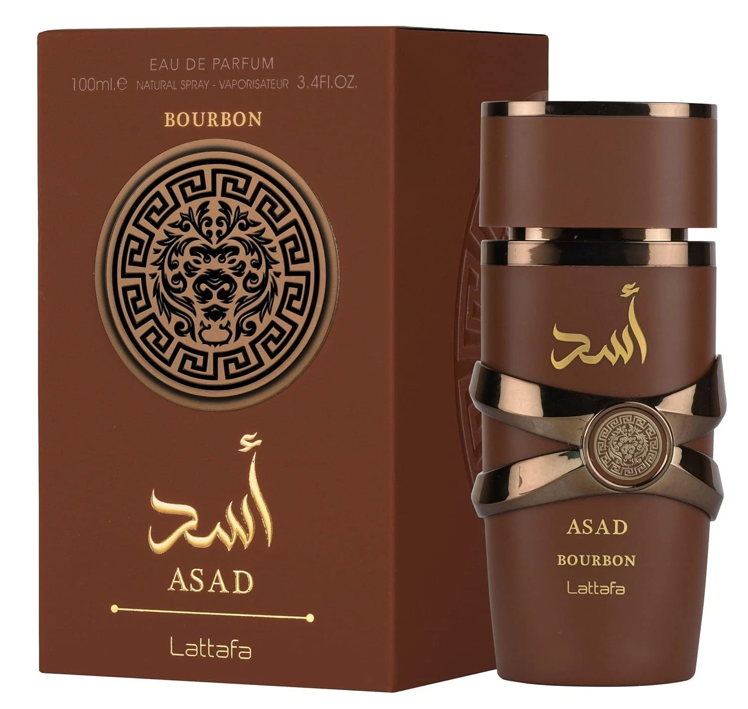 Lattafa Asad Bourbon Eau de Parfum for Men - 3.4 oz EDP Spray