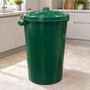 90L Heavy-Duty Green Refuse Bin with Locking Lid