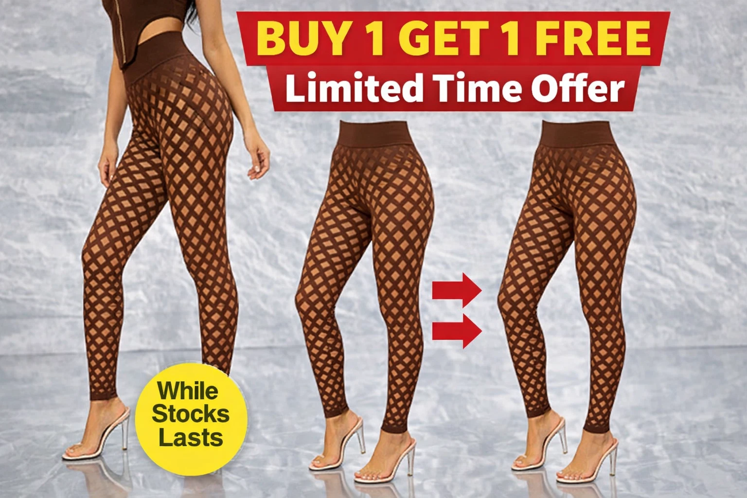Ladies' Printed Leggings - Stylish Stretch Yoga Pants