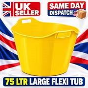 75L Extra-Large Flexible Storage Tub with Handles