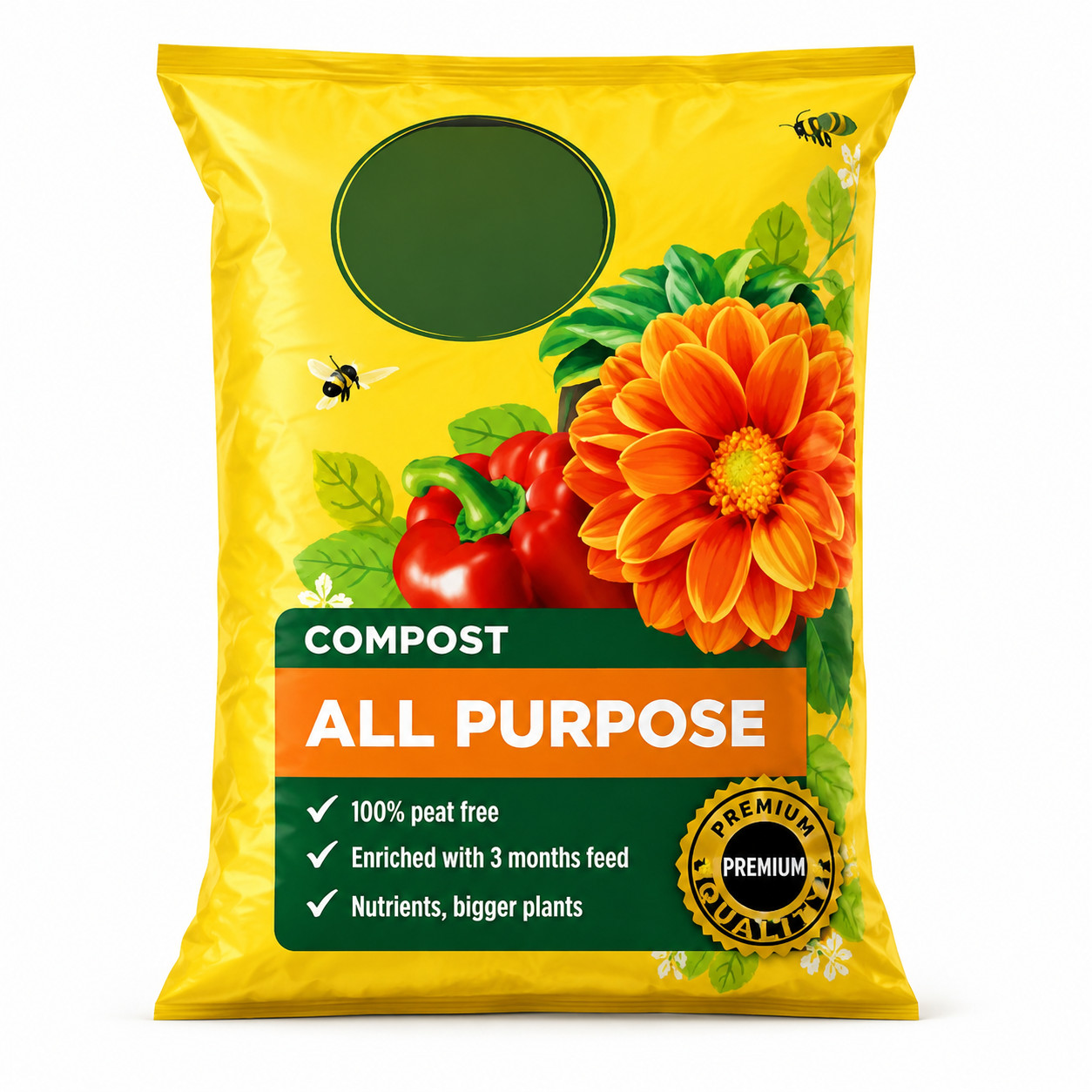 50L All Purpose Compost - Multi Purpose Potting Soil for Garden Plants