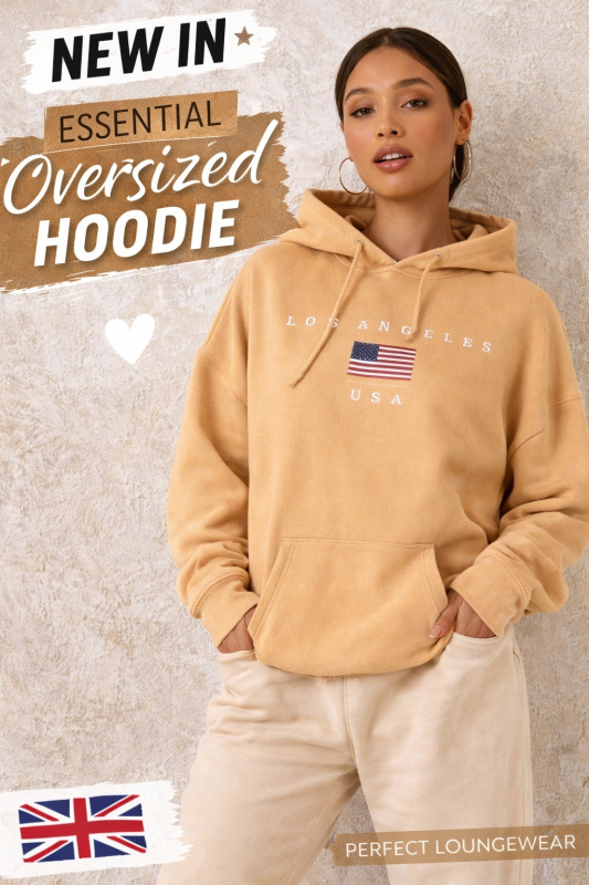 Los Angeles Oversized Fleece Hoodie